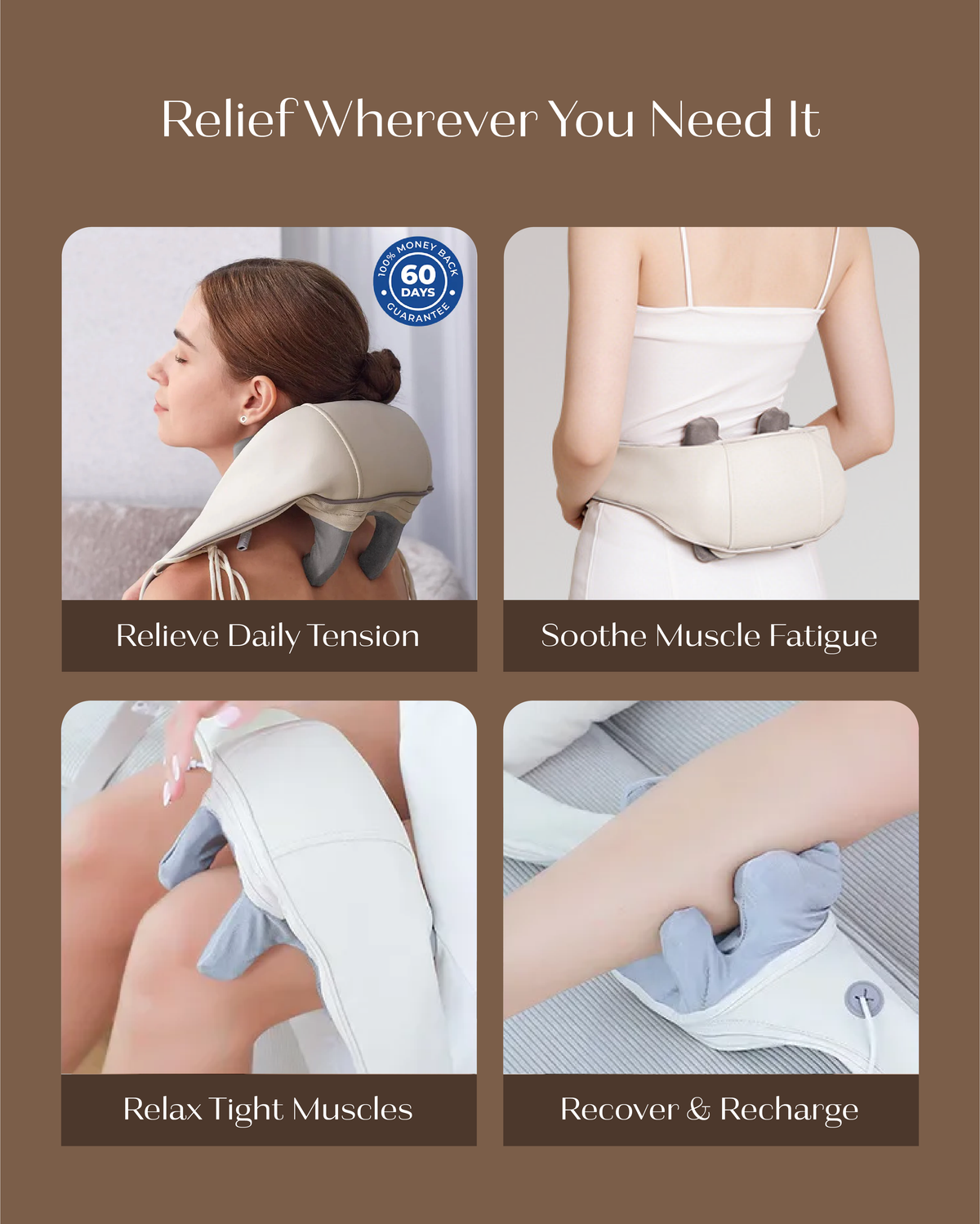 Luna Ergonomic Neck & Shoulder Massager