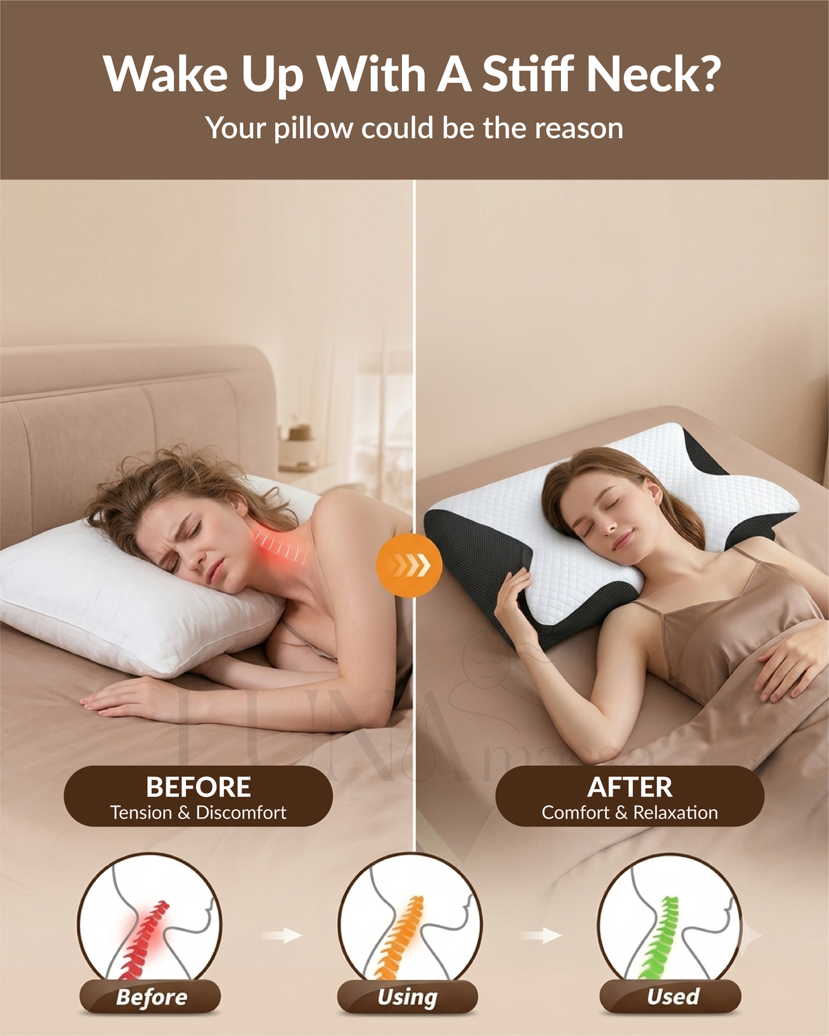 Luna Contour Relief Pillow